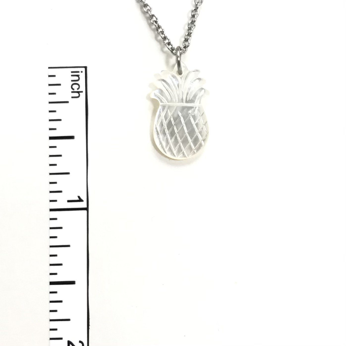 White Pineapple silver Necklace