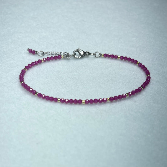 Pink Tourmaline Petite style Bracelet