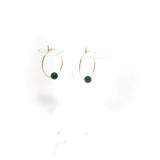 Jade Earrings Hoop Gold