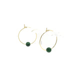 Jade Earrings Hoop Gold
