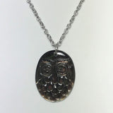 Owl ( Pueo ) Silver Necklace