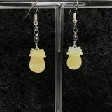 Pineapple Earrings (Mother of Pearl Shell) with Freshwater Pearl