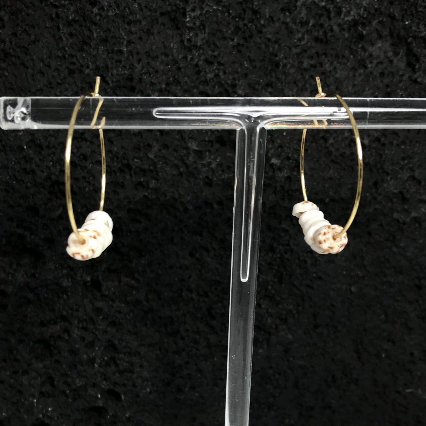 Puka Shell Gold Hoop