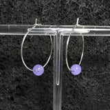 Purple Jade Hoop Earrings