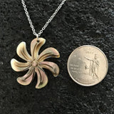 Tiare Flower ( Tahitian Gardenia ) Silver Necklaces