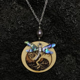 Tree and Dragonfly Silver Necklace