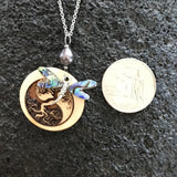 Tree and Dragonfly Silver Necklace
