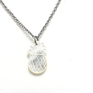 White Pineapple silver Necklace